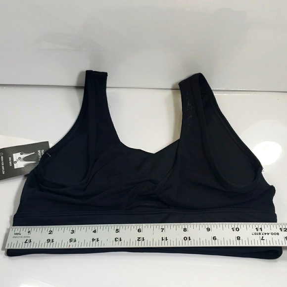 NWT Avia Low Support Twisted Back Sports Black Bra Blat Women's Size S/ Ch - Picture 9 of 12